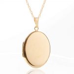 gold personalized locket necklace
