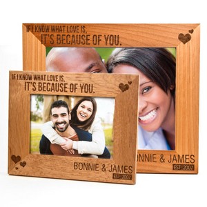 Wooden Engraved Photo Frame