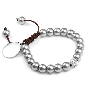 Faux Silver Pearl Bracelet